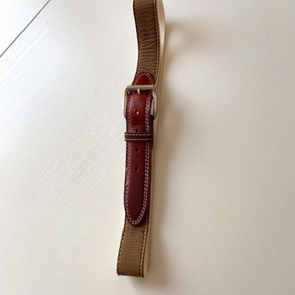YRI Leather Canvas Dual Brown Color Golf Belt Size 34/85 - Picture 2 of 11